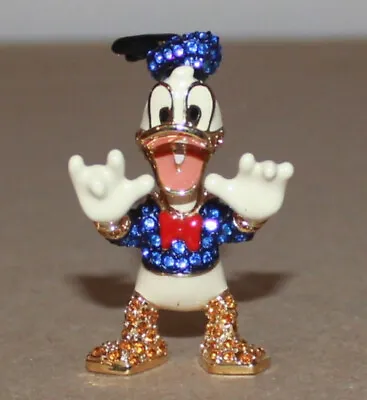 1997 Disney Donald Duck Figurine Arribas Brothers Swarovski Jeweled Crystal 1.9  • $275