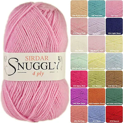 £2.29 • Buy Sirdar Snuggly 4 Ply 50g Acrylic Baby Knitting Wool Yarn - All Shades