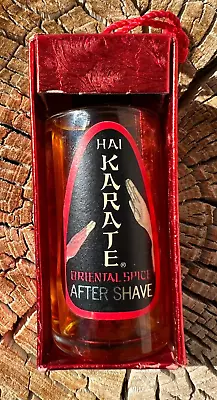 VTG 1968 Hai Karate After Shave Cologne Oriental Spice Christmas Ornament Box • $75