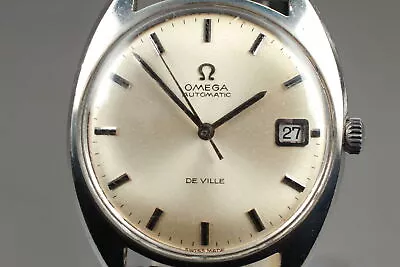 [Exc+5] Vintage Omega De Ville Automatic Silver Dial Men's Watch From JAPAN • $790.69