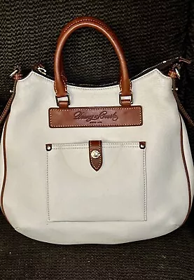 Dooney & Bourke Florentine Medium White British Tan Handbag Purse • $95