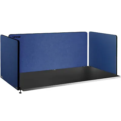 £155.99 • Buy VEVOR Desk Divider Desk Privacy Panel 60'' 3Sided Privacy Partition Steel Blue