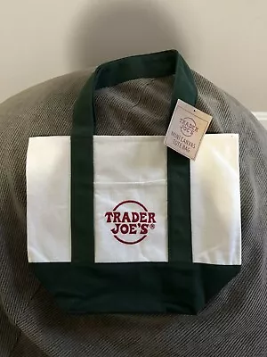 Trader Joes Mini Tote Canvas Green Limited Edition Eco Reusable Shopping Bag New • $18