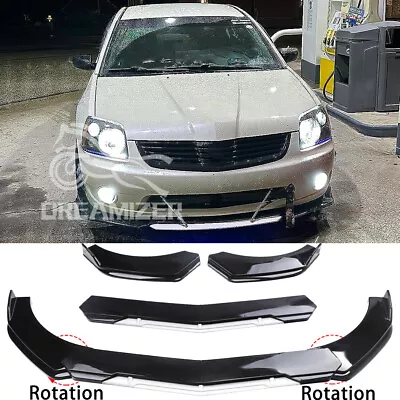 Gloss Black Front Bumper White Lip Spoiler Splitter For Mitsubishi Galant Lancer • $79.07