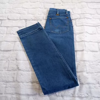 Vintage Wrangler Made In USA 936DEN Slim Fit Medium Wash Mens Blue Jeans 28x36 • $19.97