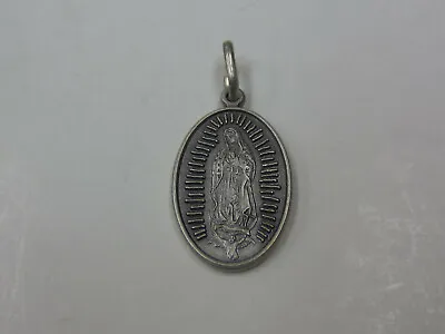 Virgin Mary 925 Sterling Silver Charm Oval Religious Pendant • $14.99