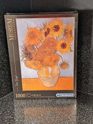 Clementoni 1000 Piece Van Gogh Puzzle Museum Collection Sun Flowers Made N Italy • $21