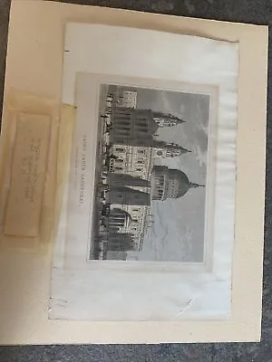 £12.50 • Buy St Pauls Cathedral Steel Engraving 1840 Picture