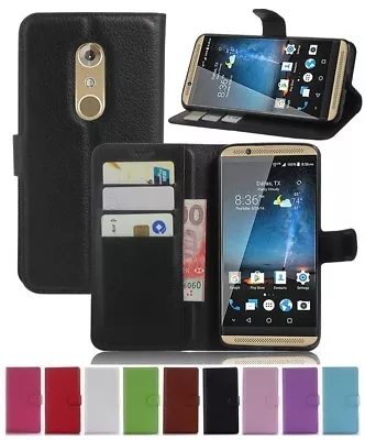 Wallet Leather Flip Card Case Pouch Cover For ZTE Axon 7 5.5  Genuine AuSeller • $5.89