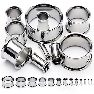 £3.39 • Buy 316L Surgical Stainless Steel Double Flared Flesh Tunnel / Ear Stretcher