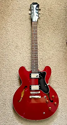 Epiphone Dot CH Natural Cherry 6-String Semi Hollow Electric Guitar (335 Style) • $360