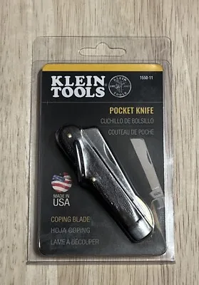 Klein 1550-11 2-1/4 Compact And Lightweight Coping Steel Blade Pocket Knife TG • $25.99