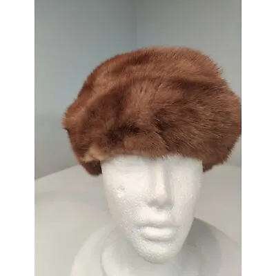 Vintage Tan/Brown Mink Beret Style Hat From Canada 21  • $100