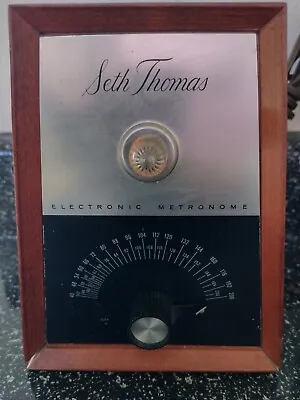 Vintage SETH THOMAS ELECTRONIC METRONOME Electric Light Up Pulse Works • $21