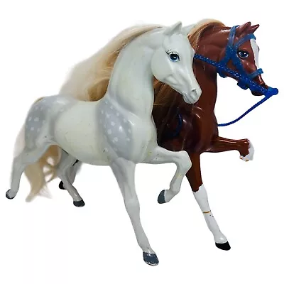 2 X Vintage Barbie Horse - 1983 Blizzard + 1999 BROKEN Brushable Beauties Mattel • $25