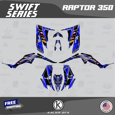 $144.99 • Buy Graphics Kit For YAMAHA RAPTOR 350 GRAPHICS (16 MIL) Swift-Blue