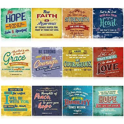 12 Pack Christian Bible Verse Posters Motivational Religious Wall Art Print • $16.99