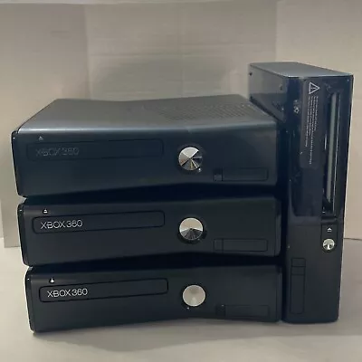 4 Xbox 360 S Slim 360E Black Consoles Only Model 1439 - For Parts Or Repair • $82.50