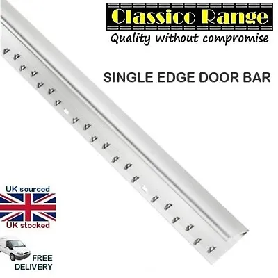 CARPET SINGLE EDGE DOOR BAR - Silver 2700mm / 9 Foot METAL THRESHOLD TRIM • £39.99