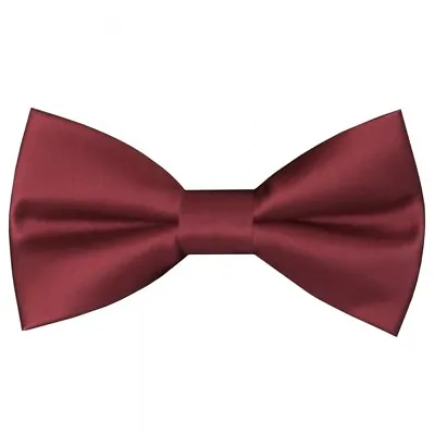 Pre Tied Burgundy Boys Bow Tie Age 18 Months-3 Years Baby Bow Tie Toddler Tie • £7.99