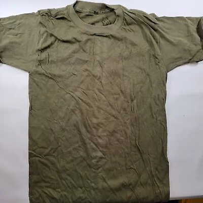 Lot 4 Military Undershirt T-Shirt Green Size Small Crew Neck Irregular • $8.99