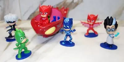 LOT PJ Masks Action Figures Owellet Catboy Gekko And Vehicle • $19.90