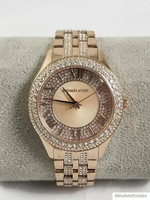 NEW Michael Kors Harlowe Pave Crystal Rose Gold Glitz Watch MK4710 NIB • $139.99