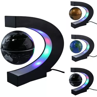 Base Antigravity Lamp Magnetic Levitation Globe Floating World Map LED Light • £25.80