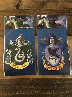 $10.99 • Buy Harry Potter Hogwarts Decal Lot Of 2- Slytherin And Ravenclaw