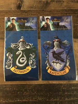 $10.99 • Buy Harry Potter Hogwarts Decal Lot Of 2- Slytherin And Ravenclaw