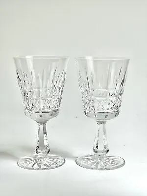 $62 • Buy Pair Of WATERFORD KYLEMORE Crystal Wine Goblets / Water Glasses 6.75  10oz