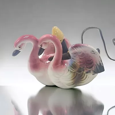 Vintage 1950s Retro Flamingo TV Lamp Night Light Working Pair Of Birds Swimming  • $65