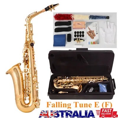 $372.95 • Buy Eb Alto Saxophone Brass Gold Lacquer Music Instrument E-flat Sax With Case 