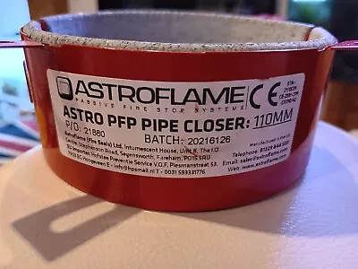 Astroflame  110mm   PFP Fire Rated Intumescent Pipe Closer • £14.99