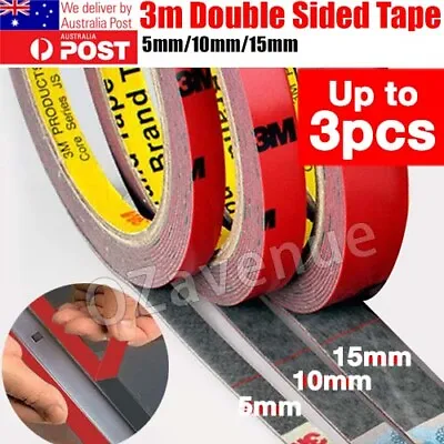 3M Strong Permanent Double Sided Super Sticky Versatile Roll Tape For Vehicle AU • $5.75