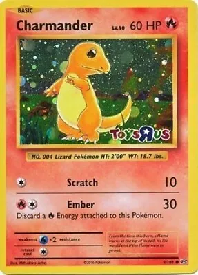 Heavily Played Charmander - 9/108 - Toys R Us Promo Pokemon Card Miscellaneous • $19.99