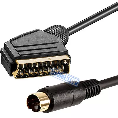 SCART Cable To SVHS SVideo 4 PIN Video TV DVD Mini DIN Lead UK • £3.85