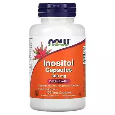 NOW Foods Inositol 500mg Healthy Membrane Function Cellular Health- 100 Caps • £14.75