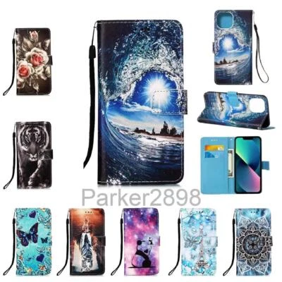 Case For IPhone 14 13 12 11 Pro XR XS Max Plus 8 7 Pattern Leather Wallet Cover • $14.29