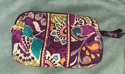 Vera Bradley Plum Crazy Cosmetic Hygiene Bag  8” X  6  X 2  Purple For Travel • $13