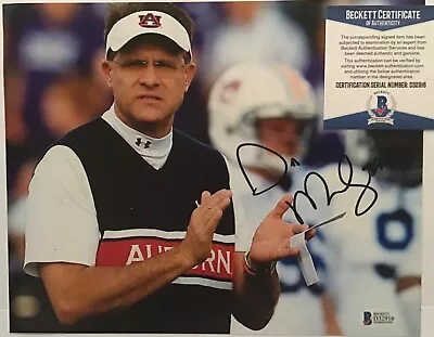 GUS MALZAHN SIGNED AUBURN TIGERS 8x10 PHOTO BECKETT BAS COA D32916 • $69.99