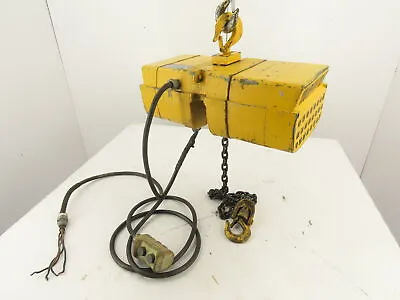 ACCO Wright-Way 1/2Ton 16FPM Electric Chain Hoist 230V 3PH 46 Lift Load Tested • $329.99