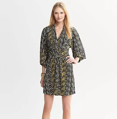 Banana Republic X Issa London Olive Black Kimono Sleeve Dress US 4 • $39.99