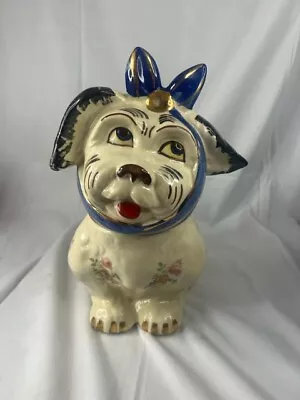 Shawnee Muggsy Toothache Cookie Jar 1940  With Gold Trim And Flowers RARE • $349.99