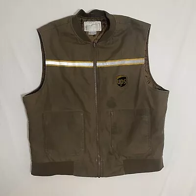 VTG UPS Uniform Vest Jacket (no Size—see Photos) 3M Reflective Twinhill Quilted • $85