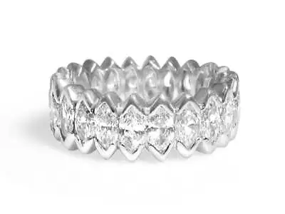 Marquise Cut Diamond Eternity Band In Platinum 2.65ctw • $3455