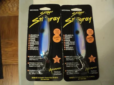 2 - Michigan Stinger Stingray Spoons (uv Blue Tux) Nip • $18