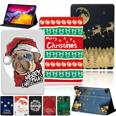 Christmas Leather Stand Cover Case For Apple IPad Air 1234/Pro 9.7' 10.5' 11+Pen • £7.44