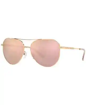 Michael Kors S3916 Womens Rose Gold Polarized Mirror Pilot Sunglasses 60 Mm • $78.75