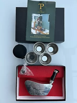 £12 • Buy Golf Club Hip Flask Pewter Sheffield 5oz Plus 4 Shot Glasses - Boxed